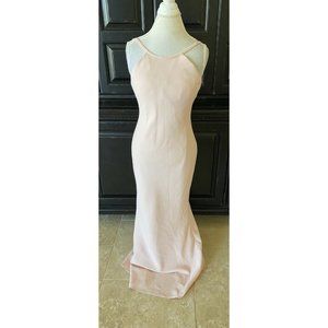 Calvin Klein Women's Size 6 Light Pink Simple Classic Gown $199 Bridal Wedding